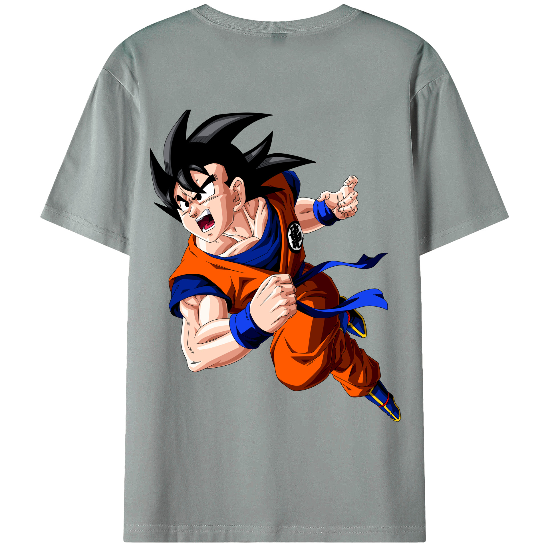 （画像用） ドラゴンボール 孫悟空（そん ごくう）Son Goku カカロット DRAGON BALL Kakarotto 綿100％ メンズ半袖Tシャツ（バックプリント） 通気性